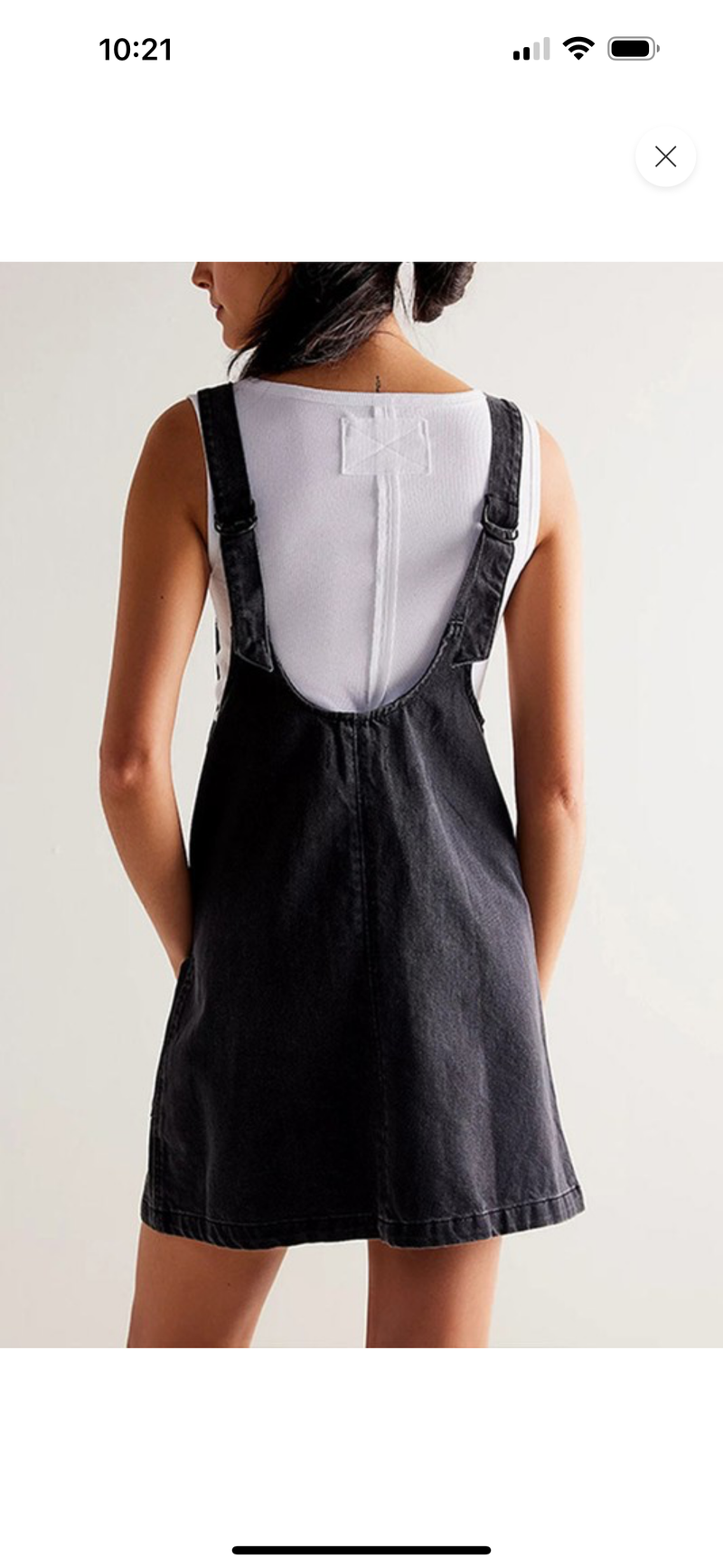 Black Denim overall dress