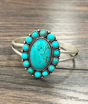 Faux Navajo Turquoise Cuff Bracelet