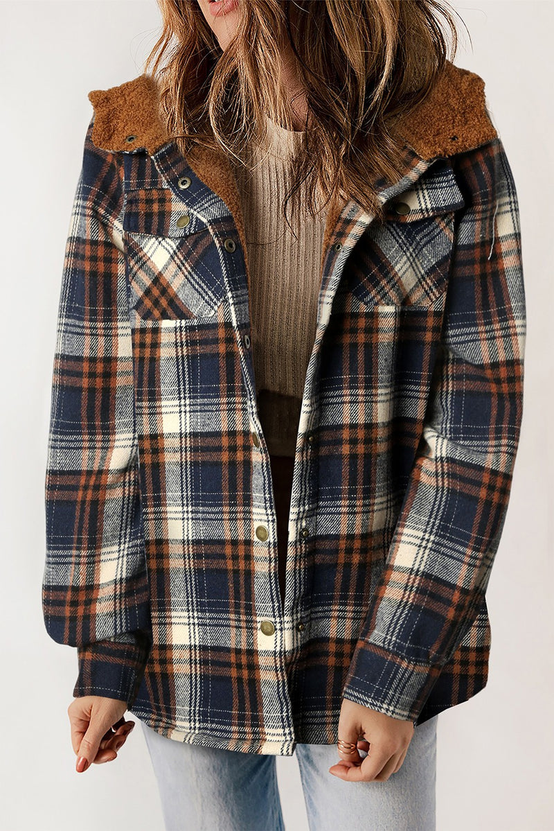 Plaid Sherpa jacket