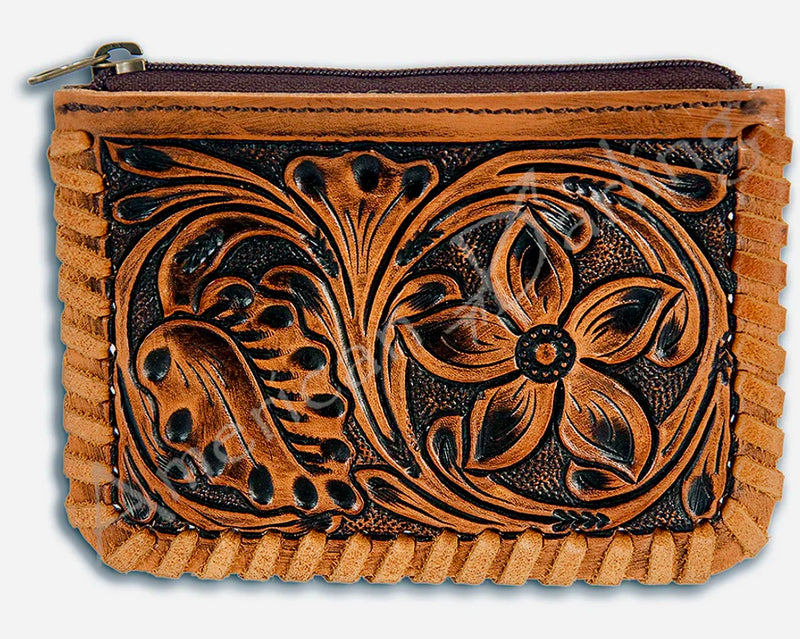 Tan Tooled Wallet