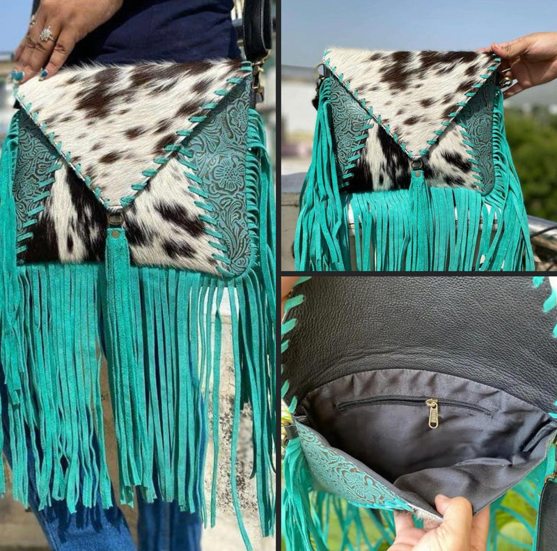 Turquoise Fringed Purse